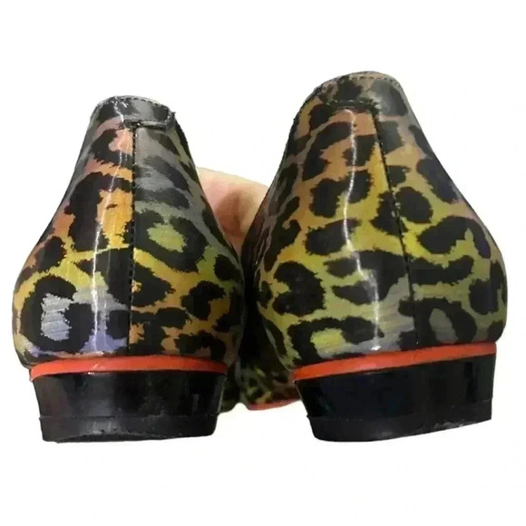 Sophia Webster Multicolor PVC Lola Holographic Leopard Ballet Flats Size 37.5 - Picture 4 of 8